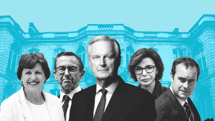 Nouveau gouvernement : quatre choses à retenir de la composition de l'équipe de Michel Barnier
          Après d'intenses tractations, le secrétaire général de l'Elysée Alexis Kohler a présenté samedi en fin de journée la liste des 39 membres du gouvernement.